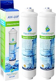 2x AquaHouse AH-UIF Kompatibel Universal Kühlschrank Wasserfilter passt für Samsung LG Daewoo Rangemaster Beko Haier usw. Kühlschrank Gefrierschrank