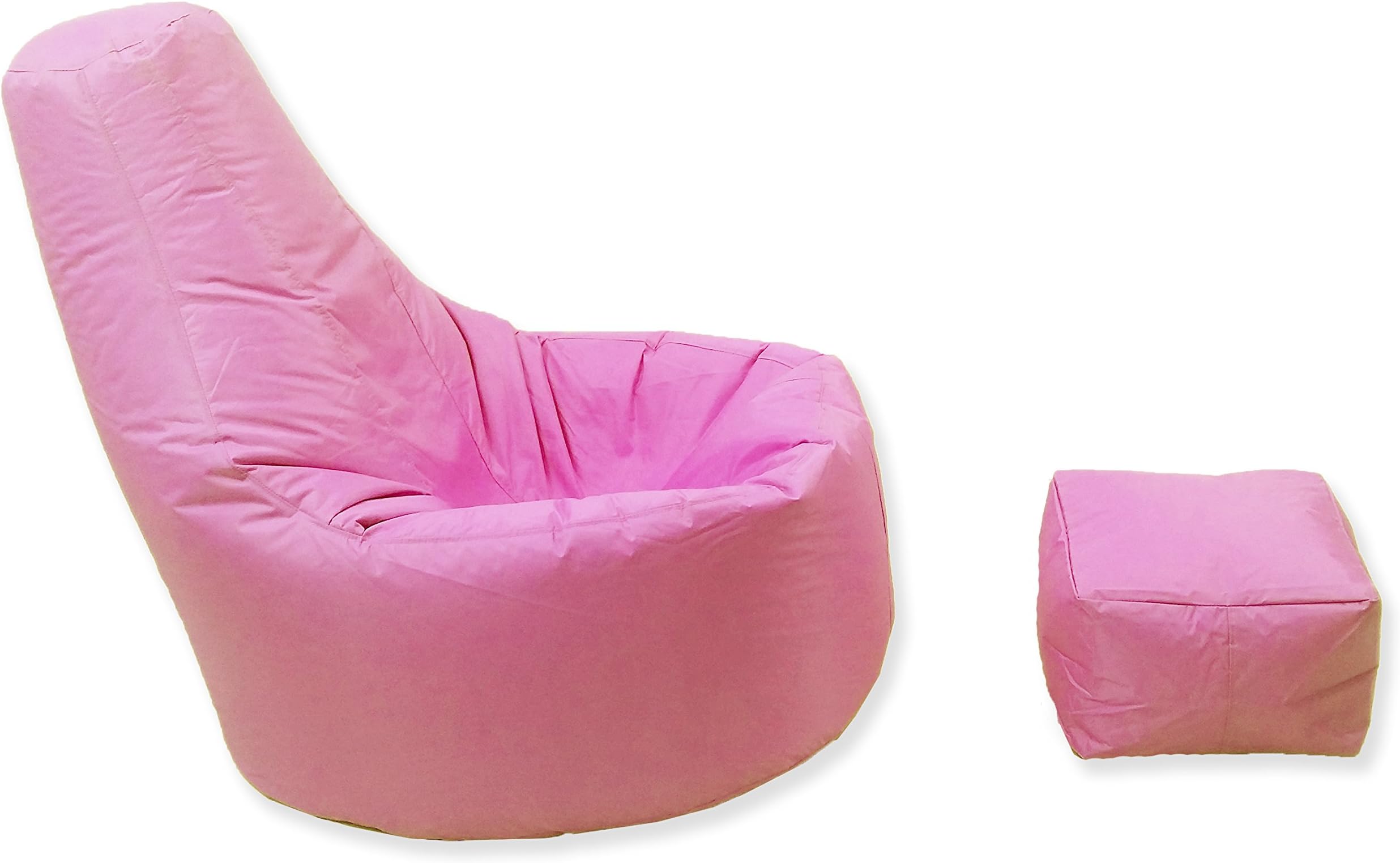 MaxiBean Large Beanbag Chair Indoor And Outdoor Garden Patio Lounger Living Room Gamer seat with matching Foot Stool, Water Resistant Material