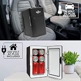 Koolatron Retro Mini Fridge 6L 12V AC/DC Table Top Cooler Warmer Black view 3