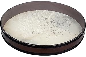 TERRE Natural Sounding Percussion Ocean Drum with Wave Beads and Hardwood Frame, Goat and Plexy-Skin 16" 20" 24" 28 inch (24 inches)