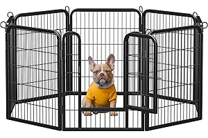 Yaheetech Dog Playpen Outdoor, Indoor Pen for Large/Medium/Small Dogs Animals Portable Playpen for RV Camping Garden Yard 8 P