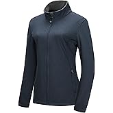 33,000ft Women's Lightweight Softshell Jacket Fleece Lined Windbreaker Waterproof Warm Jacket for Running Golf Hiking