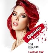 PaintGlow Rebellious Colours Vegan Semi Permanent Hair Dye Scarlet Red 100ml view 4