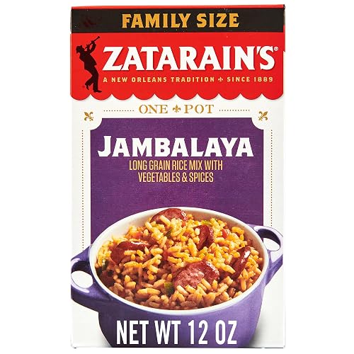 Zatarain's Rice Mix, Jambalaya, Family Size, Long Grain Rice with Onions, Bell Peppers, Garlic, P...