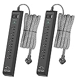 2 Pack Surge Protector Power Strip 10 FT - 6