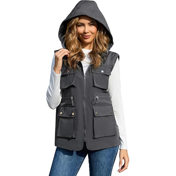 Uillui amaon Essentials Women Winter Hooded Reversible Long Vest