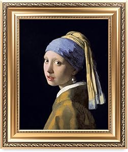 DECORARTS - Girl with A Pearl Earring by Johannes Vermeer. The World Classic Art Reproductions. Giclee Print with Matching Museum Frame, 16x20, Finished Size: 22x26