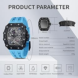 TSAR BOMBA Men's Automatic Watch Mechanical Tonneau