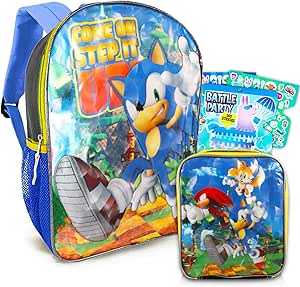 sonic backpack and lunchbox