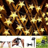 FANSIR Solar Garden Lights 50 LED Star Fairy Lights 23ft 8 Modes Warm White view 7