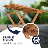 CASARIA 3-Piece Bistro Set | Acacia Wood Foldable Table & Chairs | Brown view 6