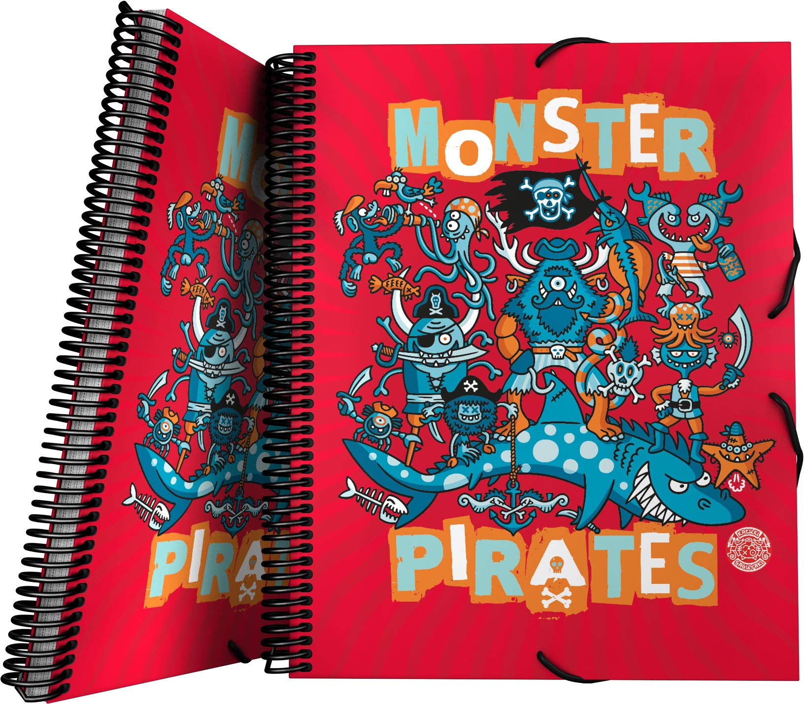 Grafoplás 39822151 Katuki Saguyaki Collection with Spiral, 30 Transparent Covers, Model Monster Pirates, A4