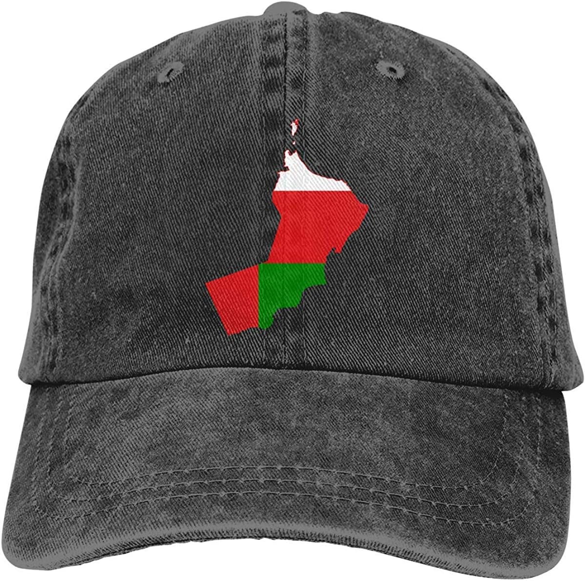 Oman Flag Map Unisex Adjustable Denim Dad Hat Baseball Cap Cotton Hip Hop Cap