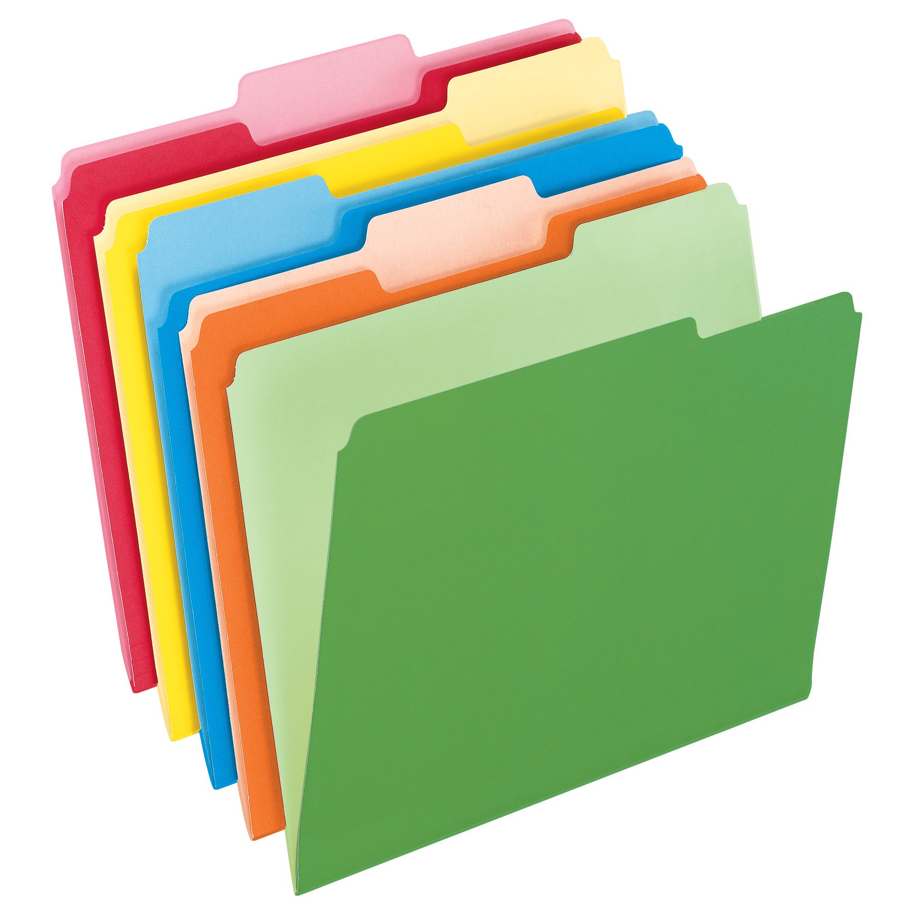 Photo 1 of Pendaflex Two-Tone Color File Folders, Letter Size, Assorted Colors, 1/3 Cut, 100 per box (152 1/3 ASST)