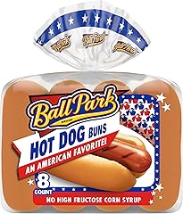 Ball Park White Hot Dog Buns, 8 count, (1.75 oz each), Kosher Hot Dog Buns, 14 oz Bag