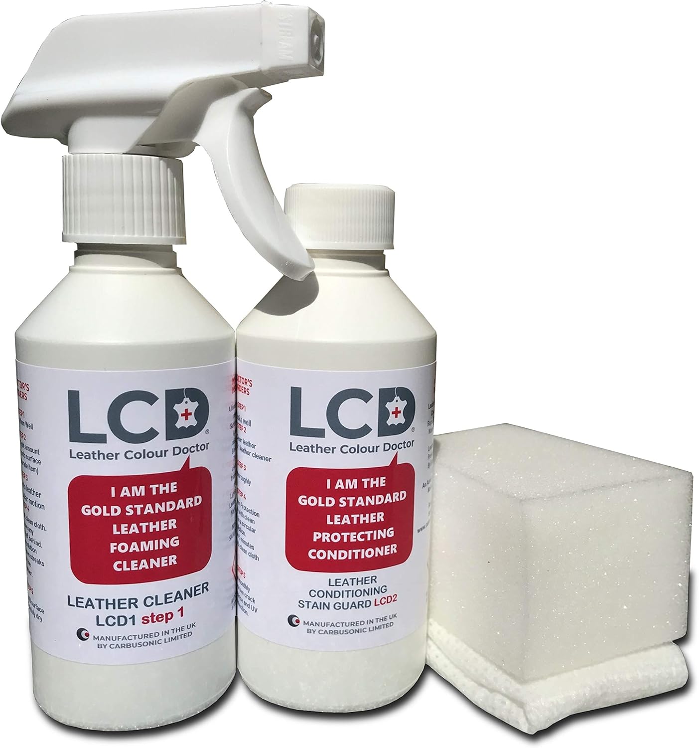 Carbusonic Leather sofa cleaning kit and stain protection cream BigaMart