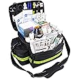 Lightning X Products Lightning X Mid-Sized First Responder EMT Bag | LXMB25 Fully Stocked Aid Kit w/ 200+ BLS Supplies - Black