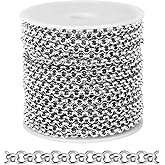 33FT Stainless Steel Rolo Chain for Jewelry Making 3.5MM Stainless Steel O Link Chains Roll for DIY Crafts Jewelry Making