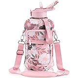Fimibuke Half Gallon Water Bottle with Sleeve 64 OZ