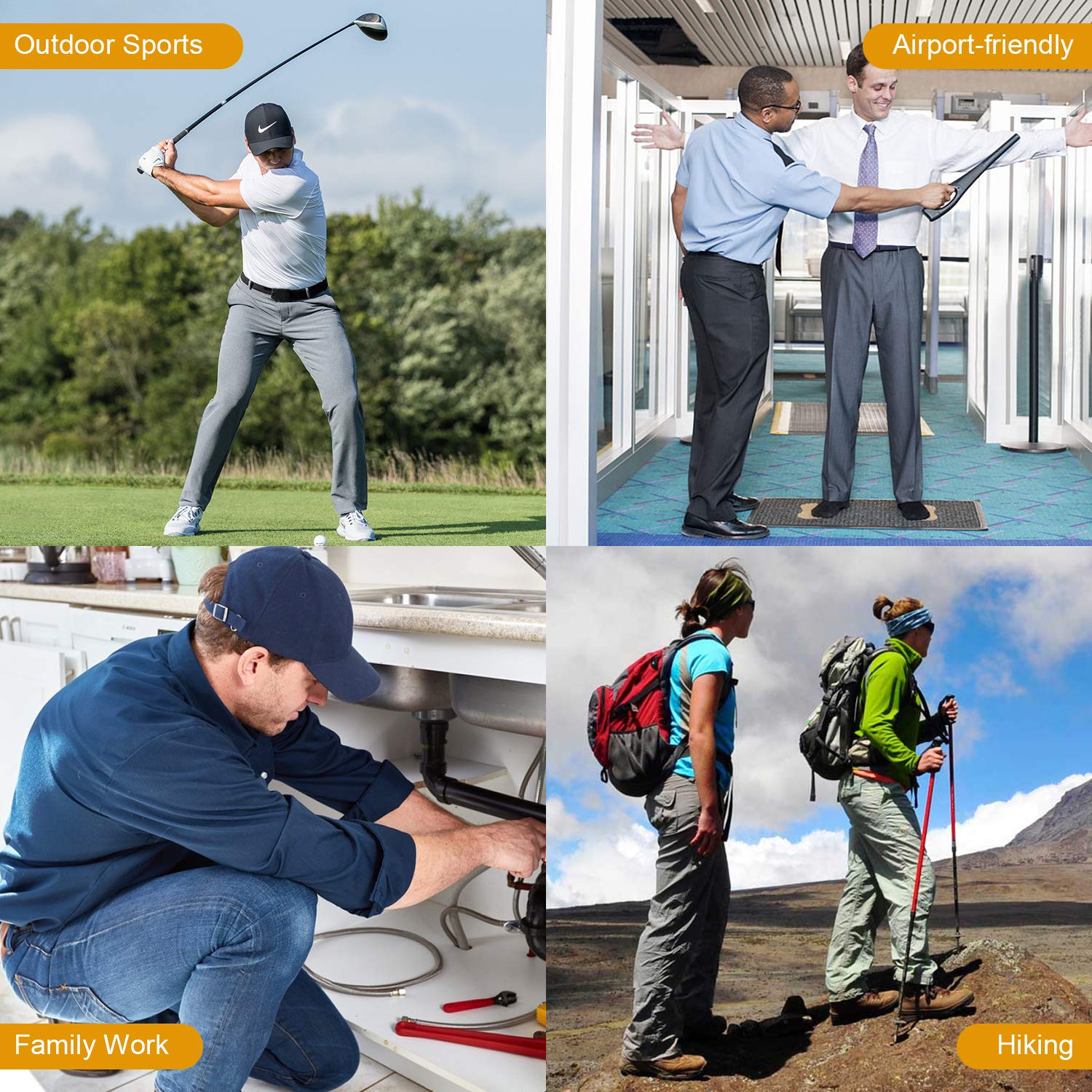 Elastic Waist Belts for Men & Women Fashion Adjustable Stretch Belt No Show Flat Buckle