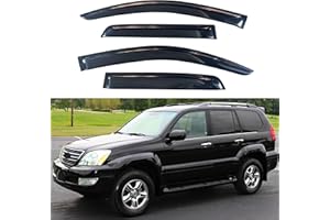 IMMORTAL GROUP IG Window Visor Compatible with Lexus GX470 2003-2009, Tape-On Rain Guard Side Vent Deflector, 2003 2004 2005 2006 2007 2008 2009