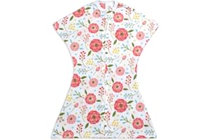 SleepingBaby Zipadee-Zip Transition Swaddle - Cozy Fleece Wearable Blanket with Two-Way Zipper for Baby Sleep - Pretty Poppy, Small (4-8 Month)