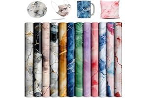 LUCKY GODDNESS Sublimation Transfer Sheets for Heat Press Machine,Marble Sublimation Paper for Tumblers Blanks Tshirts,12 Sheets 12x12inch