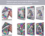 GINMLYDA Reversible Sequin Secret Diary Unicorn Kids Notebook 8.5x5.5 160 Pages view 5