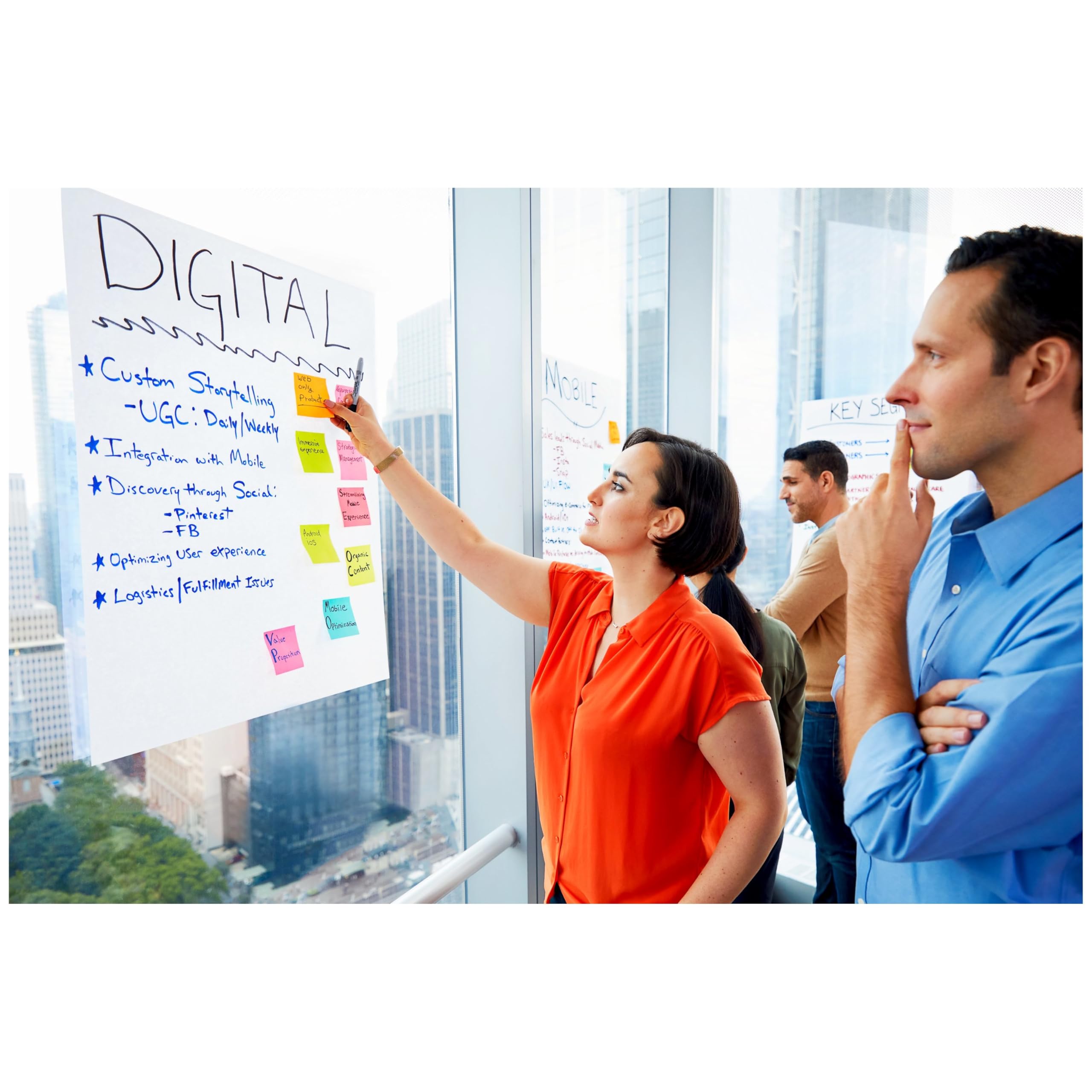 Post-it Super Sticky Easel Pad 25 x 30 Inches 30 Sheets/Pad 2 Pads (560) Large White Grid Premium Self Stick Flip Chart Paper Super Sticking Power
