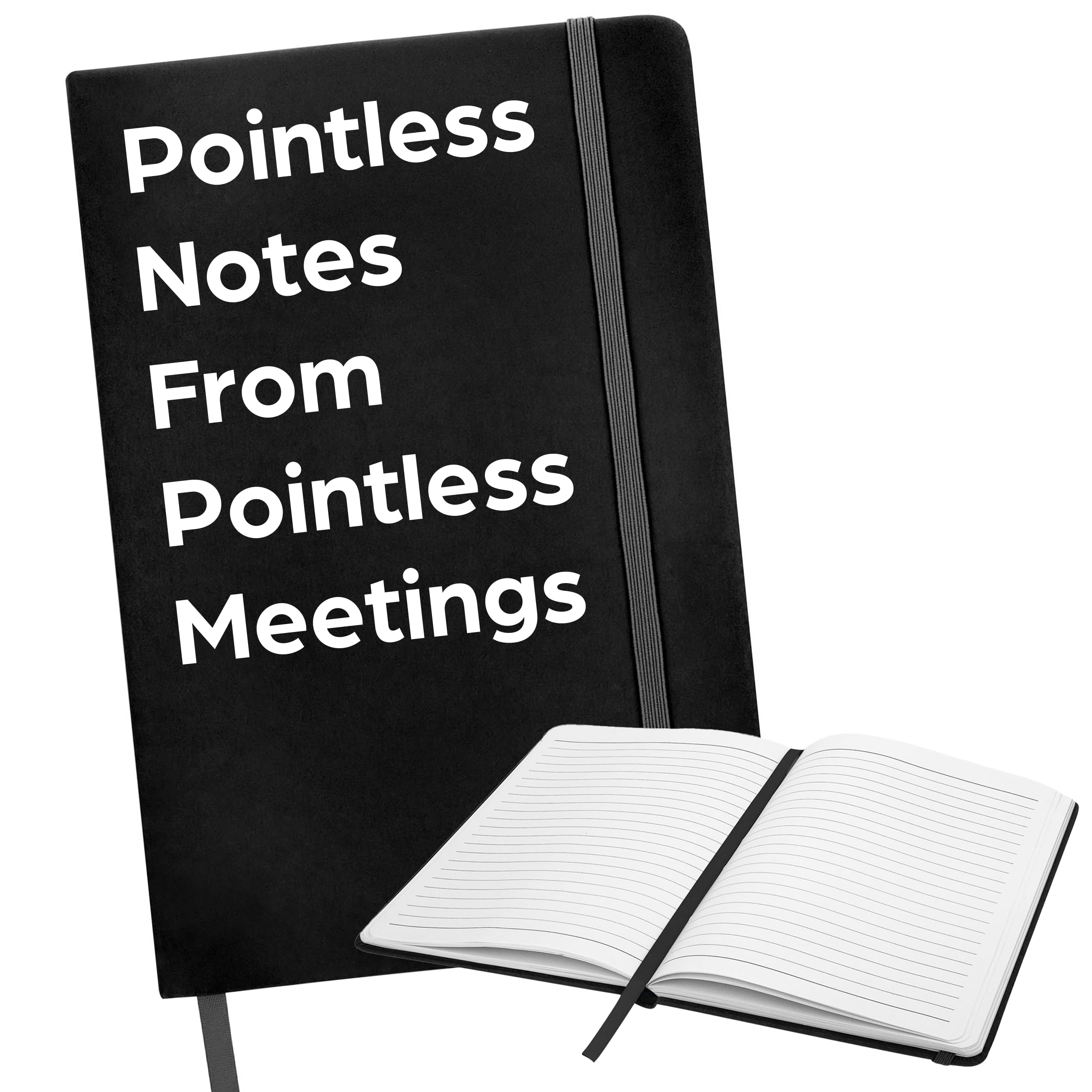 Funny "Pointless Notes From Pointless Meetings" A5 Notebook | Ideal Secret Santa Gift Idea for Office Colleagues, Coworkers, Bosses | 96 Lined Pages | Great Gag Present for Him, Her, Friends