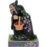 Enesco Disney Traditions by Jim Shore Snow White and The Seven Dwarfs The Hag with Apples Figurine- Stone Resin Hand Painted Collectible Disney Villain Figurines Evil Witch Home Decor Statue, 4.7 Inch