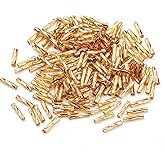 Craftdady 555Pcs Tube Glass Bugle Seed Beads 12mm Metallic Gold Twisted Spacer Beads for Craft Beading Necklace Bracelet Earring Jewelry Making Hole: 0.5mm