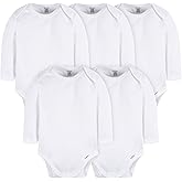 Gerber Unisex Baby Long Sleeve Solid Onesies Multi-pack Interlock 180 Gsm