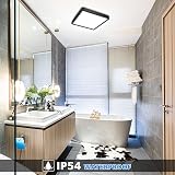 Defurhome LED Ceiling Light 18W 1500LM 5000K IP54 Flush Mount Black view 3