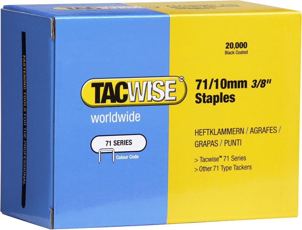 Tacwise 0369 Type 71 10 mm Galvanised Upholstery Staples Pack
