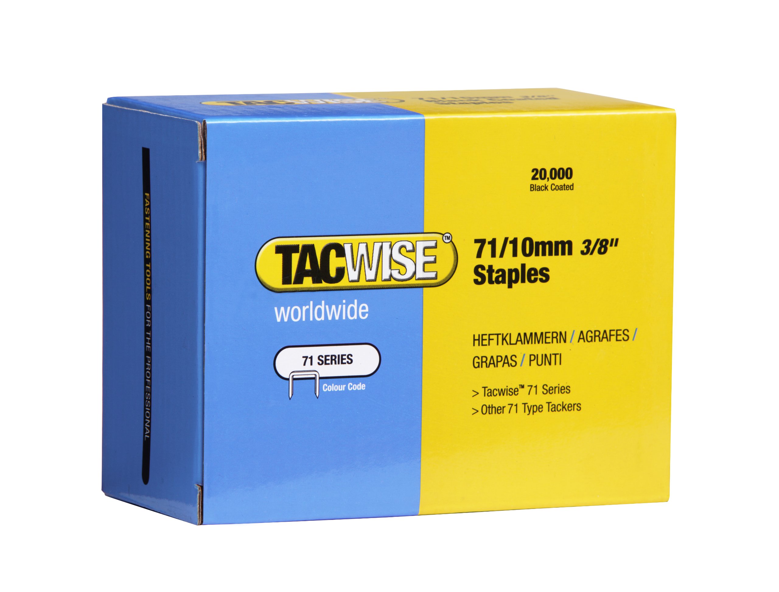 Tacwise 0369 Type 71 / 10 mm Galvanised Upholstery Staples, Pack of 20,000