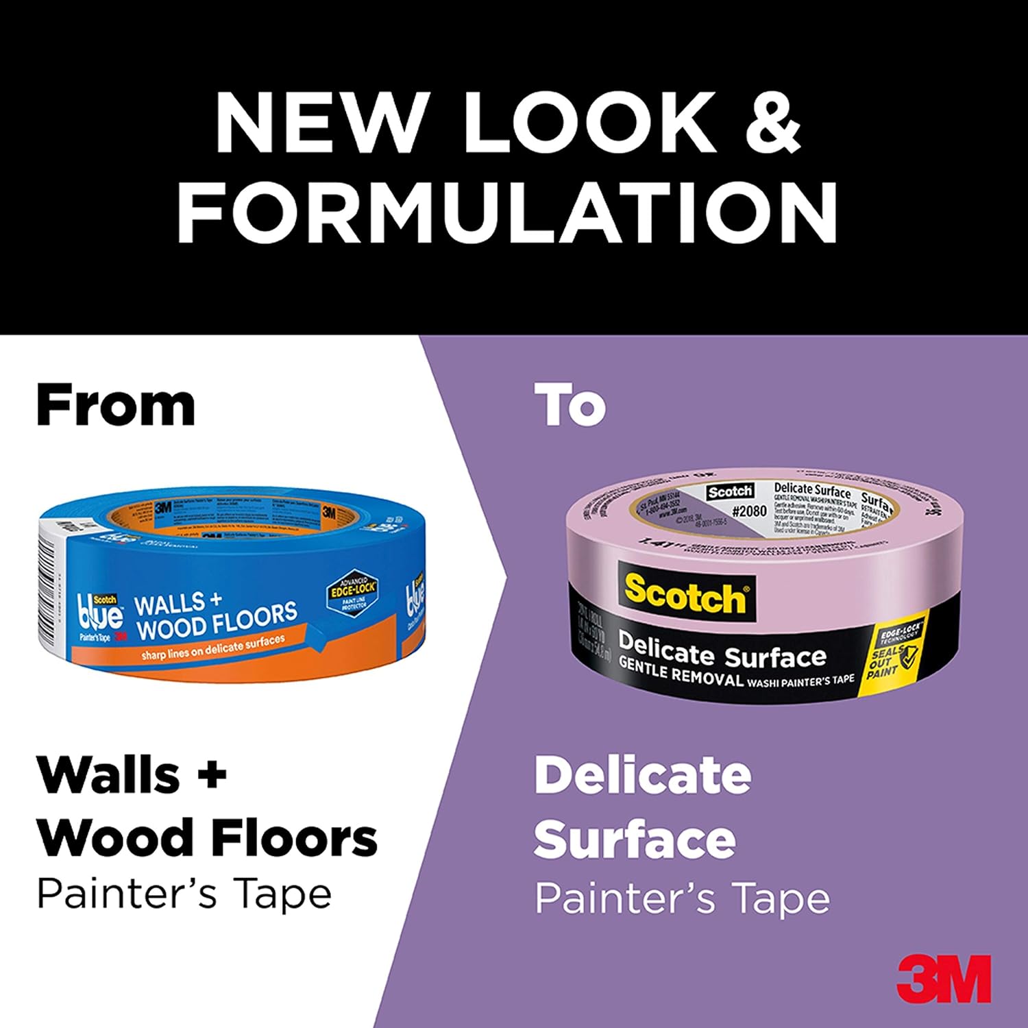 Scotch Delicate Surface Painter's Tape, 1.88 inches x 60 yards, 2080, 1 Roll: Home Improvement