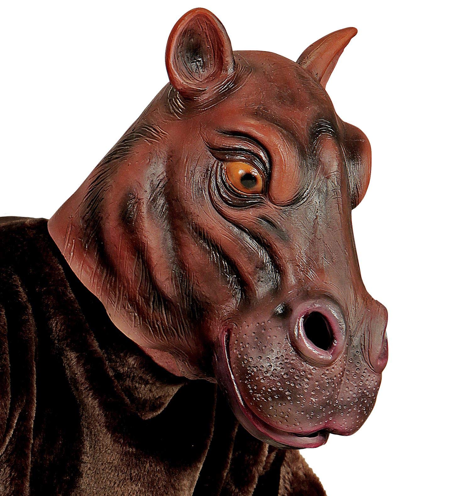 Widmann Animal Hippo Full Head Mask Stag Do Fancy Dress Accessory Adult