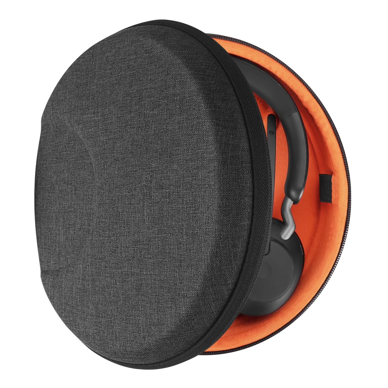 Geekria Shield Headphones Case Compatible with Jabra Evolve 40, Sennheiser PC 8, PC 7, Replacement Hard Shell Travel Carrying Bag (Dark Grey)