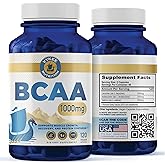 Vykee Nutrition BCAA Capsules – 1000mg Branched-Chain Amino Acids (2:1:1 Ratio) for Muscle Recovery, Endurance & Protein Synthesis | Vegan, Non-GMO | 120 Capsules