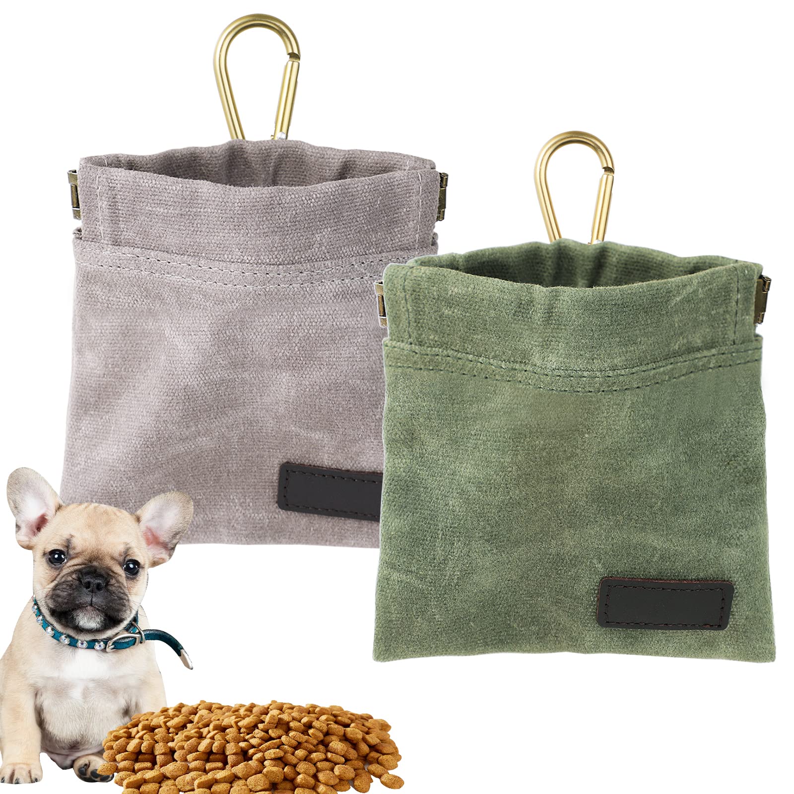 Kamehame Dog Treat Pouch Treat Bags for Dog Training 2 Pcs Small Puppy Dog Walking Bag for Pet Puppy Travel or Outdoor Daily Use