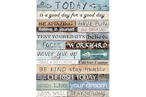 XunYee Excitation Language Inspirational Cross Stitch Stamped Art Cross Stitch for Adults Beginners Home Wall Decor, 17.7 x 13.8 Inches