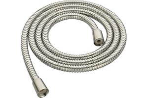 BRIGHT SHOWERS Shower Hose For Hand Held Shower Heads, 79 Inches Cord Extra Long Stainless Steel Hand Shower Hose, Ultra-Flexible Replacement Part with Brass Insert, Brushed Nickel