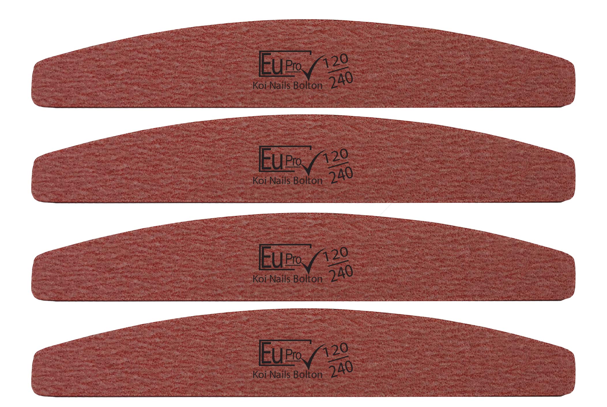4x 120/240 Grit Eu Pro Nail file Salon quality emery boards
