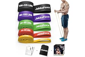JAKKOFOXX Resistance Bands,Pull Up Bands,Stretching Assist Bands Set for Men & WomenPortable Exercise, Muscle Training,Physical Therapy,Exercise Workout Bands for Working Out