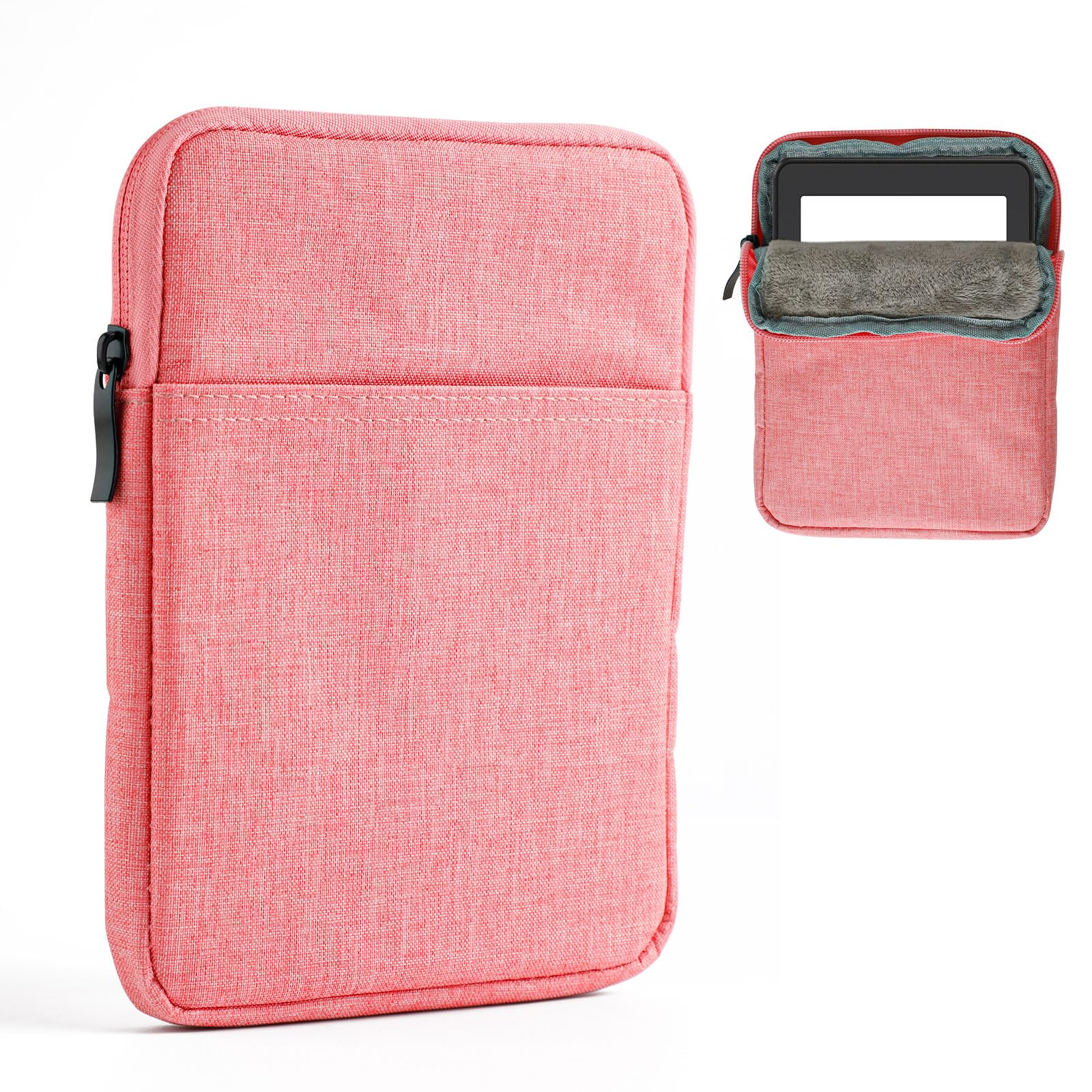 E-Reader Sleeve for Kindle 6-7 Inch Device, Ereader Protective Pouch Tablet Protective Cover E-Reader Sleeve Case (Pink)