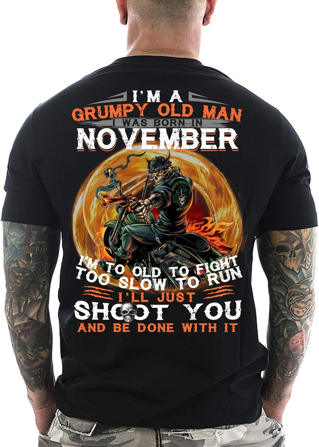 Amazon.com: I'm A Grumpy Old Man I was Born in November T-Shirt Black: Clothing