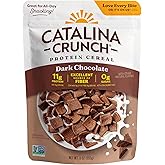 Catalina Crunch Protein Cereal, Dark Chocolate, 9 oz Bag (Pack of 1) | Sugar Free, 11g of Protein, Gluten Free, Excellent Source of Fiber, Breakfast Cereal, Packaging May Vary