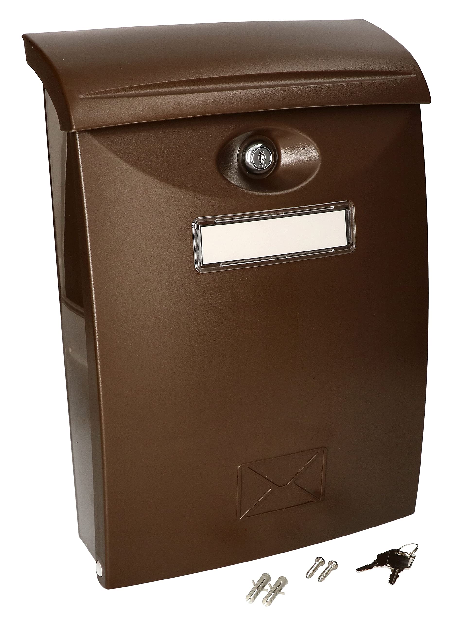KOTARBAU® Plastic Letter Box 235 x 90 x 340 mm Brown