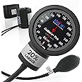 MDF Instruments, Extra Large Gauge Calibra Pro Aneroid Sphygmomanometer with Shock Guard & Adult Sized Cuff Included, Lifetime Calibration, Black Dial, Black Cuff, MDF808B11